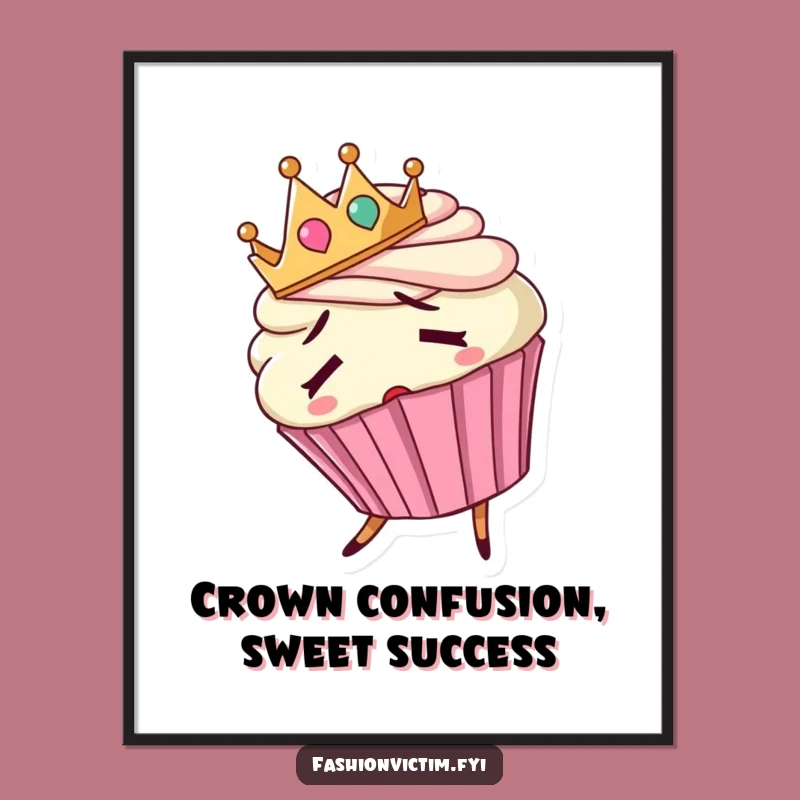 Free Printable Wall Art: Confused Cupcake Crown - Downloadable DIY Decor