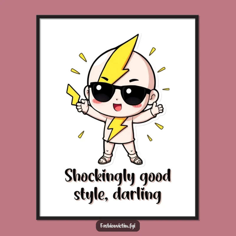 Free Printable Wall Art: Electrifying Lightning Bolt for a Bold Statement