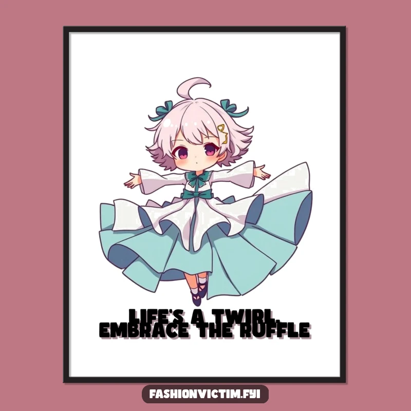 Free Printable Wall Art: Ruffled Clothes Character - Fun Downloadable Decor