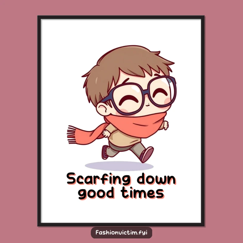 Funny Free Printable Wall Art: Clumsy Character, Downloadable Quirky Art