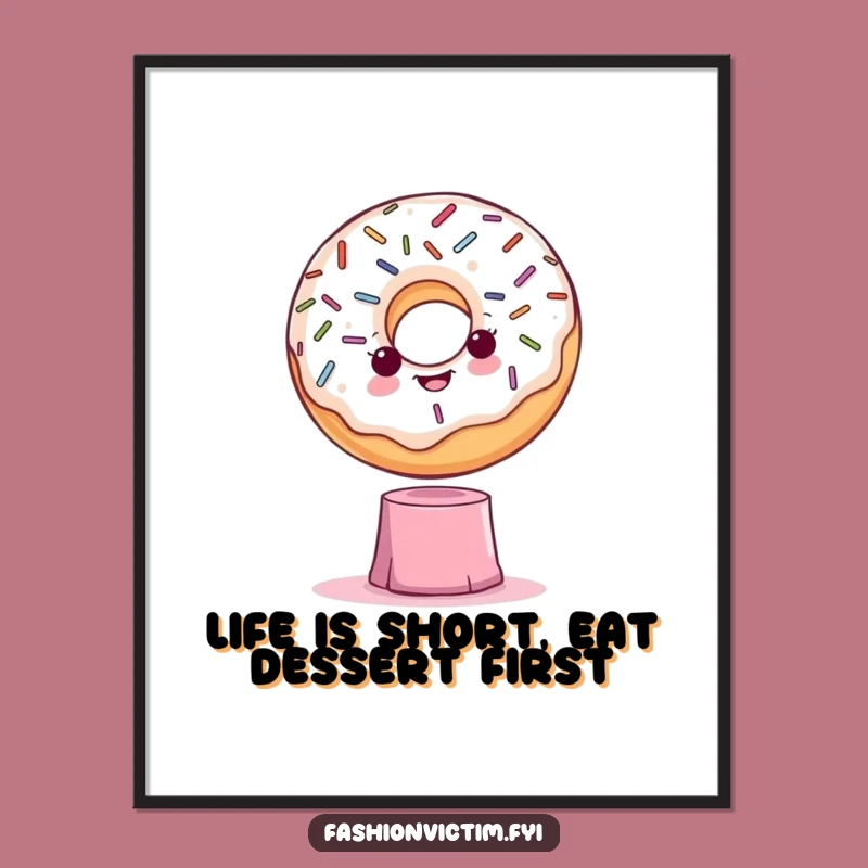 Funny Free Printable Wall Art: Dramatic Donut's Epic Stand