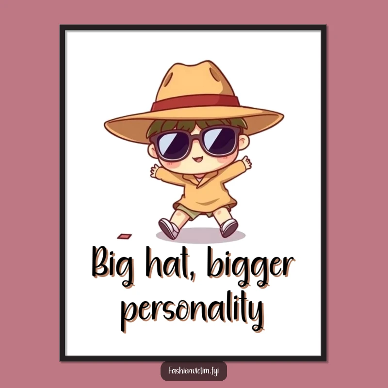 Funny Free Printable Wall Art: Tripping Character LOL Downloadable Decor!