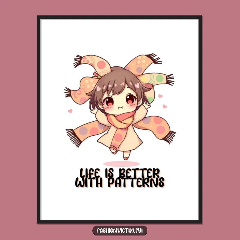 Funny Free Printable Wall Art: Happy Spinner, Scarf Bouquet Downloadable Decor