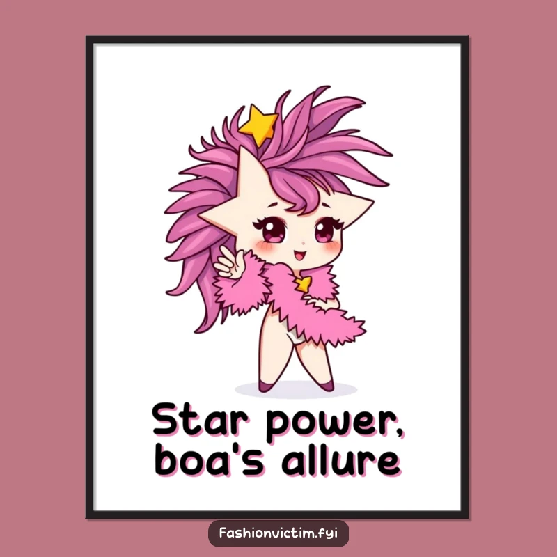 Funny Free Printable Wall Art: Glamorous Star Decor - Downloadable Chic Art