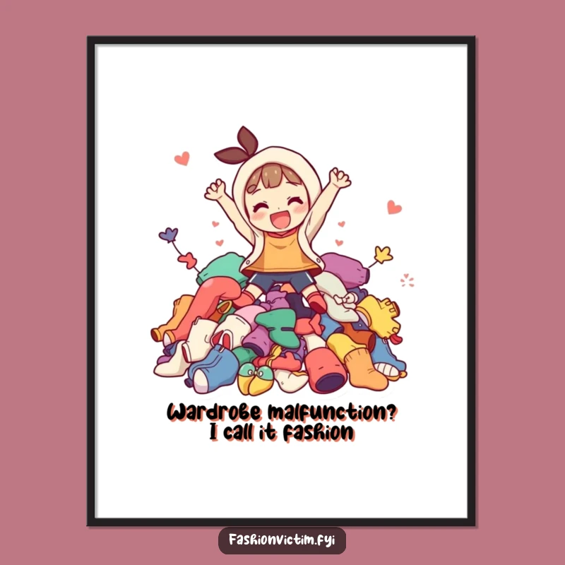 Funny Free Printable Wall Art: Joyful Jumper, Fashion Pile Downloadable Decor