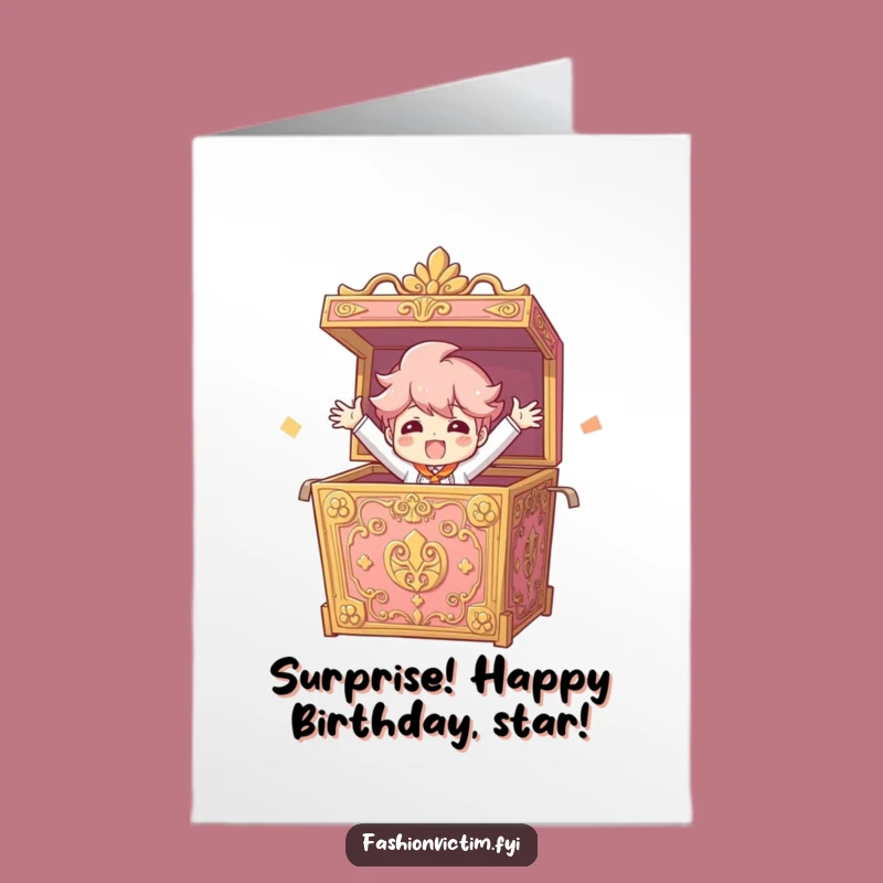 Free Printable Birthday Card: Bursting Gift Design Funny Downloadable