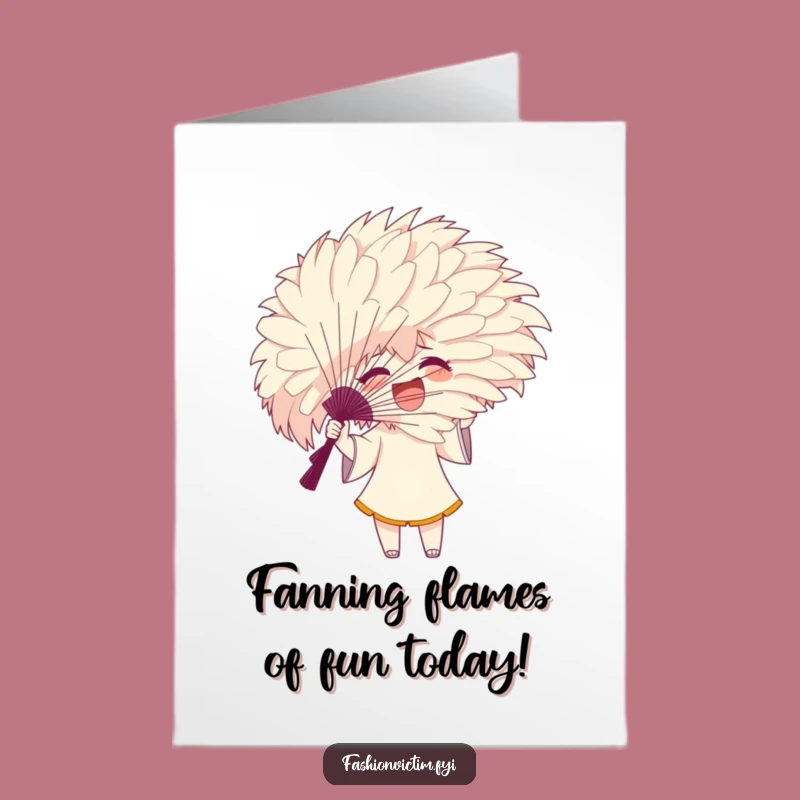 Free Printable Birthday Card: Feathery Fan Fun, Hilarious Birthday Reveal!