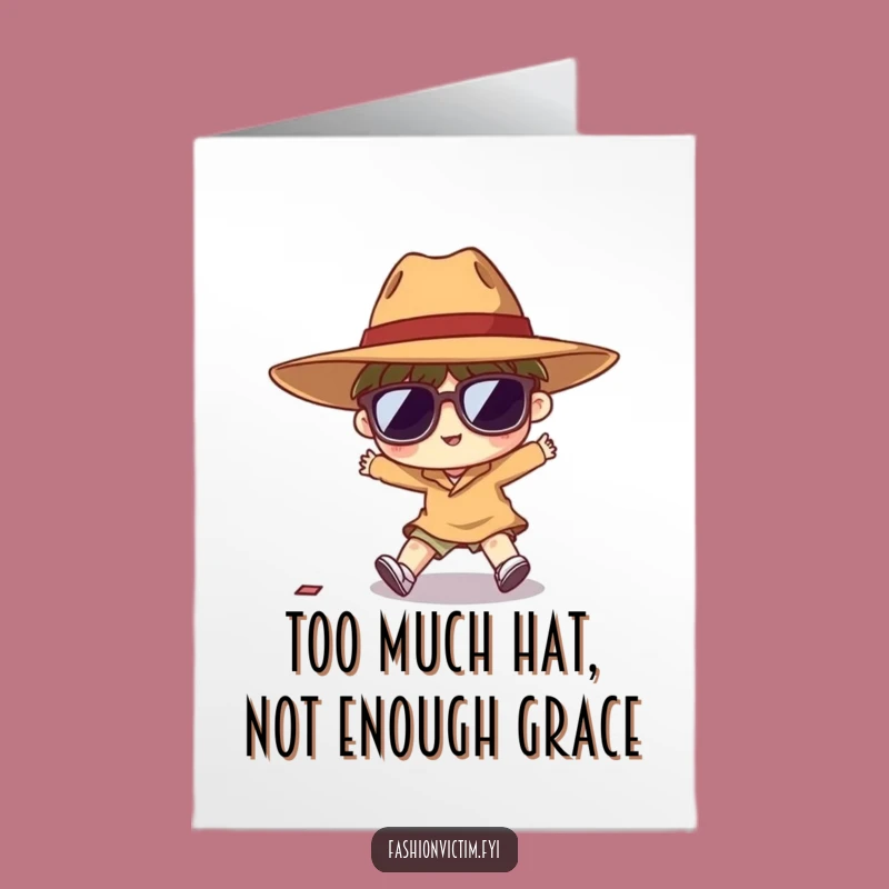 Free Printable Birthday Card: Funny Tripping Character LOL Downloadable Gift!