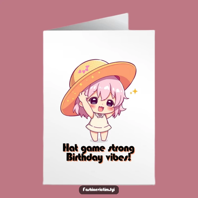 Free Printable Birthday Card: Hat Fun Character - Hilarious DIY Celebration!