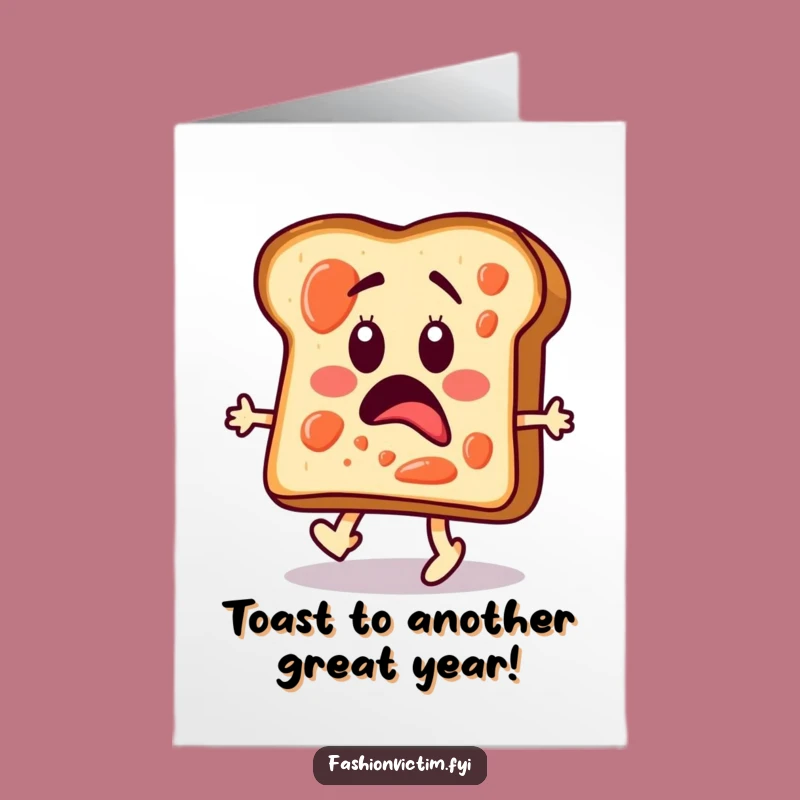 Free Printable Birthday Card: Toast Runway Surprise - Downloadable DIY Gift