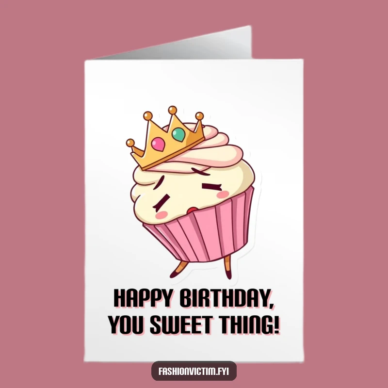 Free Printable Birthday Card: Confused Cupcake Crown - Downloadable DIY Gift
