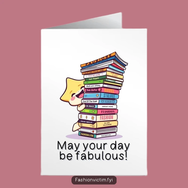 Free Printable Funny Birthday Card: Laughing Star Fashionista Card Downloadable Gift