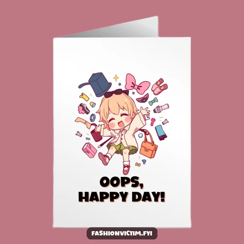 Free Printable Birthday Card: Fashion Fumble DIY Funny Downloadable Gift