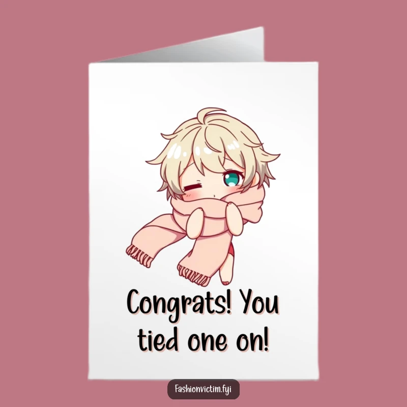 Free Printable Congrats Card: Scarf Tangle Character - Hilarious DIY!