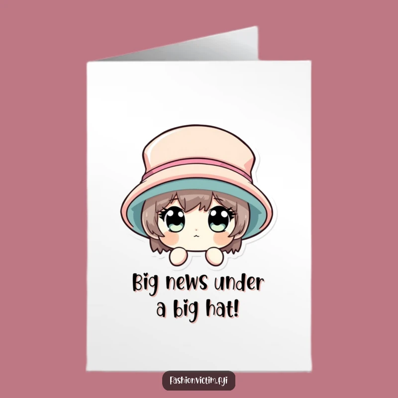 Free Printable Congrats Card: Big Hat Reveal, Funny Achievement!