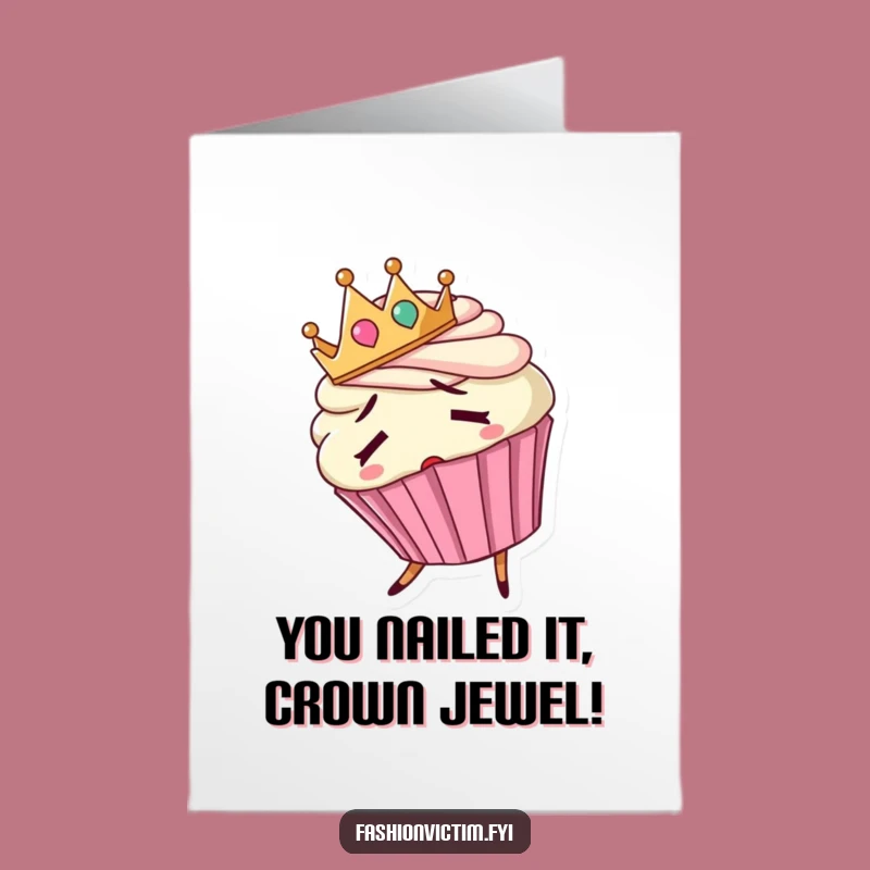 Free Printable Congrats Card: Confused Cupcake Crown - Downloadable DIY Gift