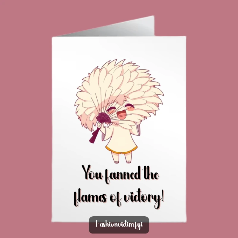 Free Printable Congrats Card: Feathered Fanfare, Funny Achievement!