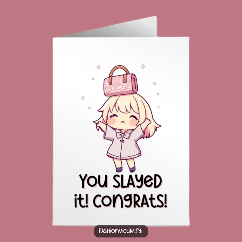 Free Printable Congrats Card: Hilarious Handbag Spin Celebration - Downloadable Wow!