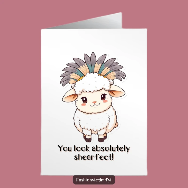 Free Printable Congrats Card: Sheep in a Hat for Your Big Win