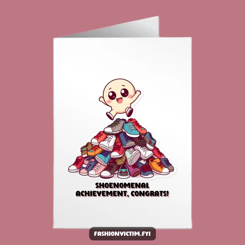 Free Printable Congrats Card: Shoe Leaper, Funny Downloadable Achievement Gift