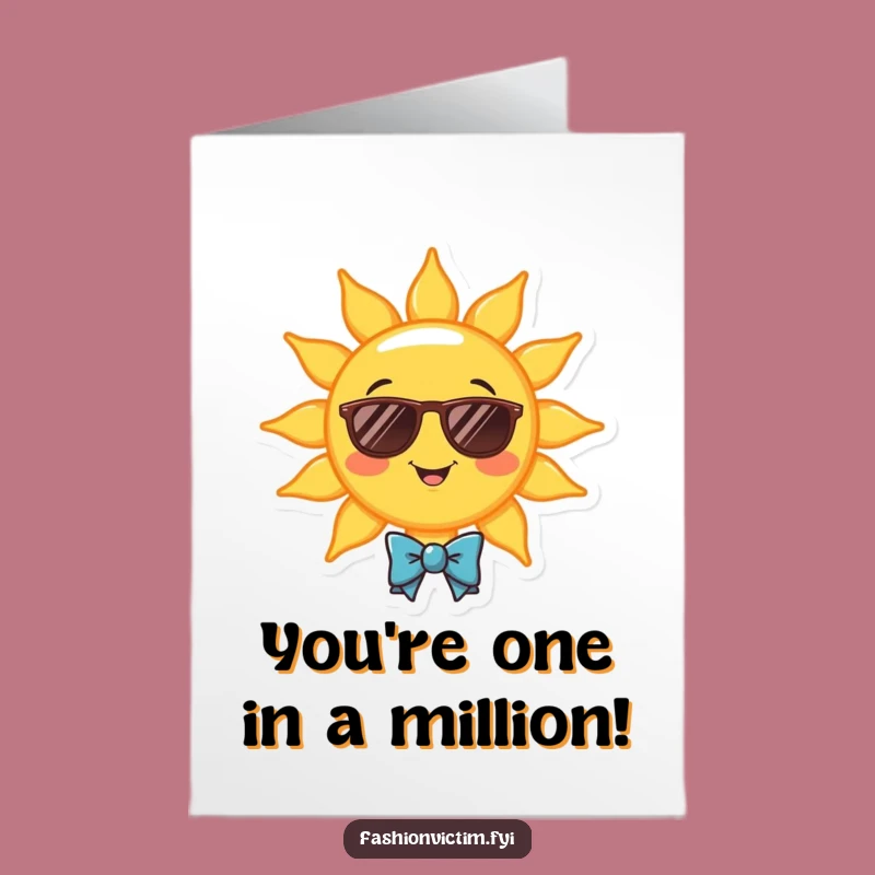 Free Printable Congrats Card: Cool Sun Character, Bright DIY Downloadable Gift