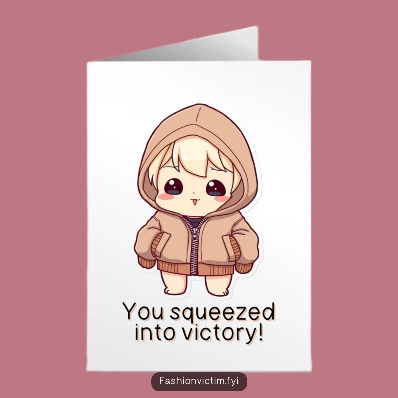 Free Printable Congrats Card: Fashion Struggle! Funny Downloadable Fit Fail