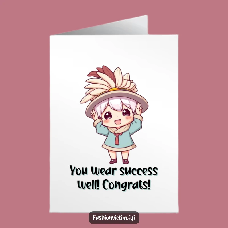 Free Printable Congrats Card: Big Hat Fun, Funny Achievement Design