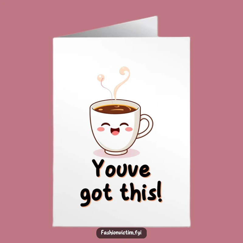 Free Printable Kawaii Coffee Congrats Card - Hilarious Coffee Celebration Downloadable Gift