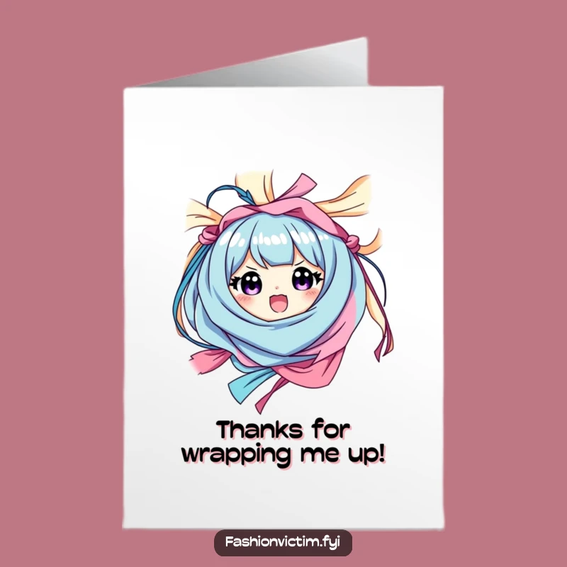 Free Printable Thank You Card: Fabric Tangle Character - Easy Surprise Gift