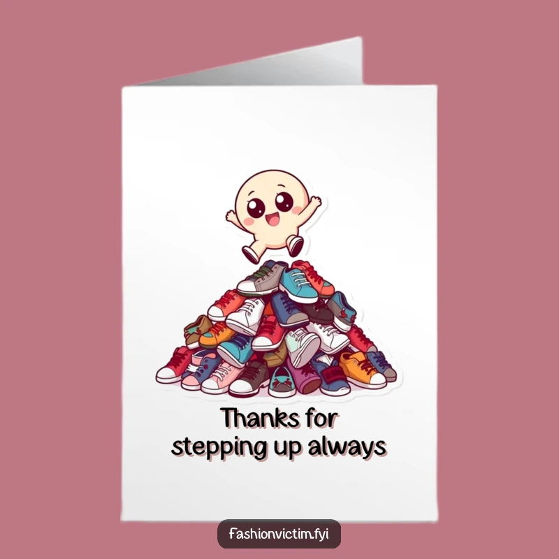 Free Printable Thank You Card: Shoe Leaper Gratitude, Funny Downloadable Gift