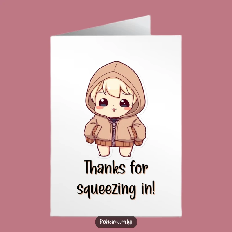 Free Printable Thank You Card: Tight Squeeze! Funny Downloadable Gratitude