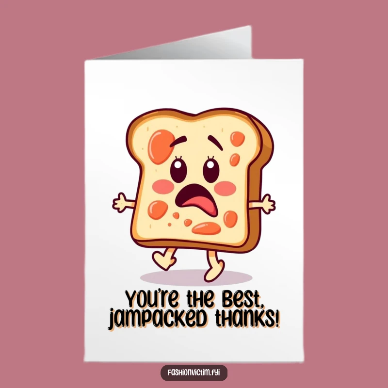 Free Printable Thank You Card: Toast Runway Surprise - Downloadable DIY Gift