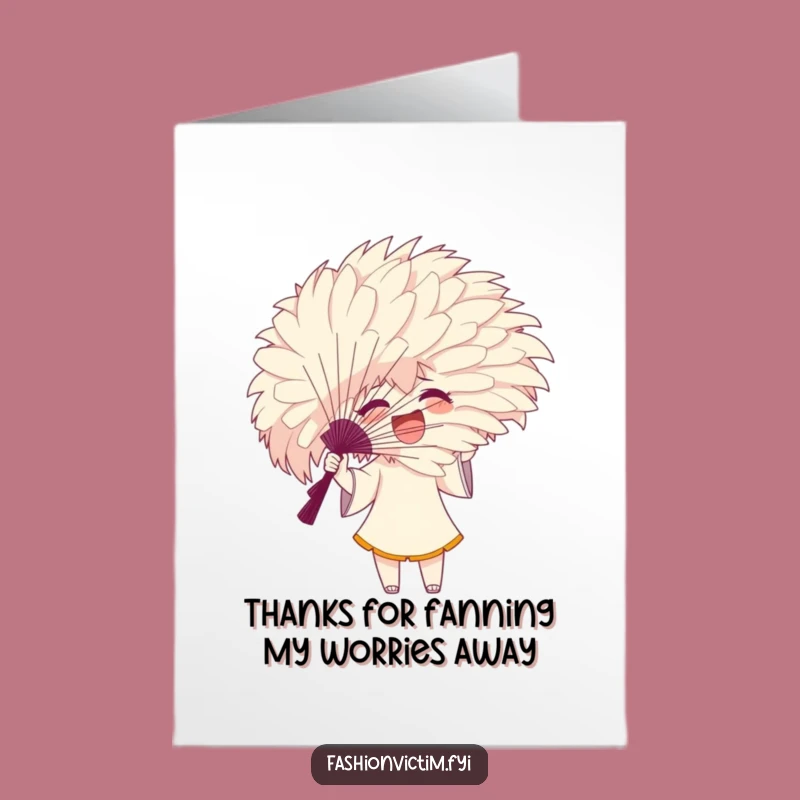 Free Printable Thank You Card: Fan-tastic Thanks, Funny Gesture!