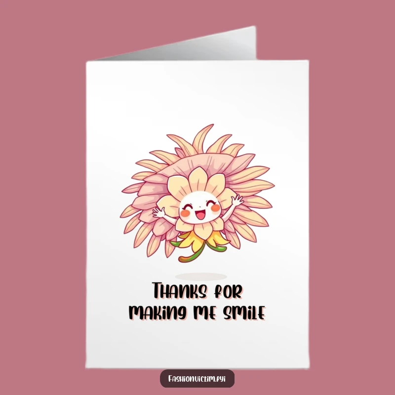 Free Printable Thank You Card: Flower's Fun Hat Thanks Downloadable Gift