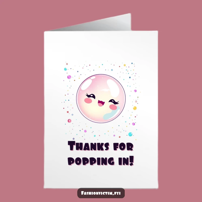 Free Printable Thank You Card: Bubble's Glittery Thanks Downloadable Gift
