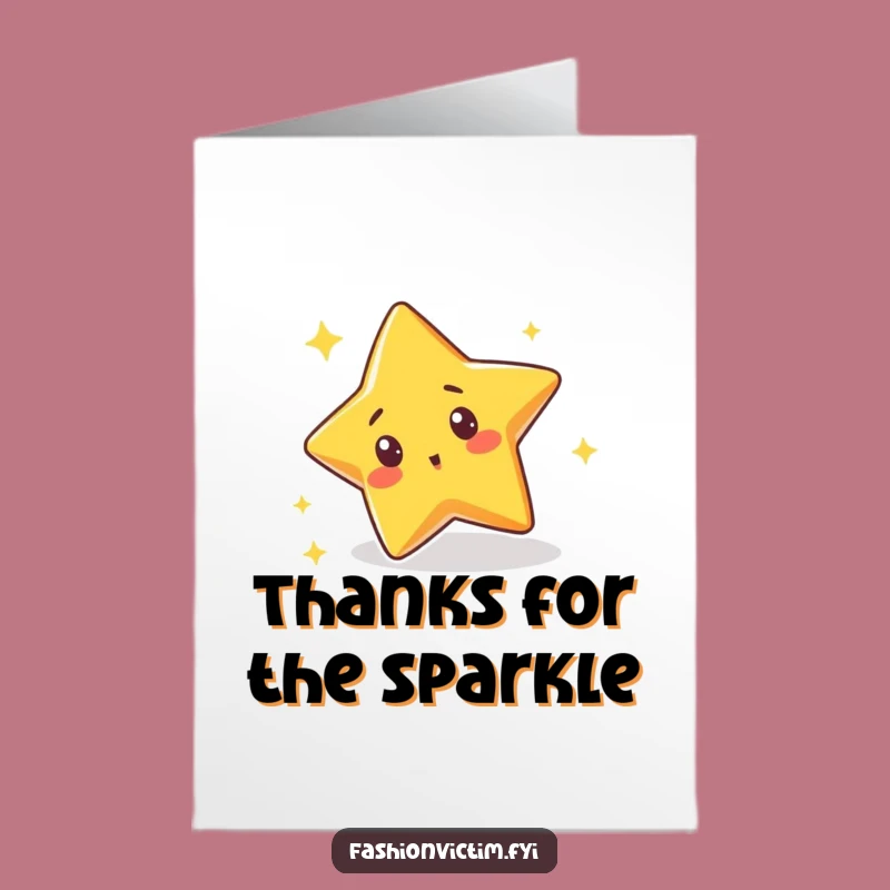 Free Printable Thank You Card: Tripping Star, Funny Grateful Surprise