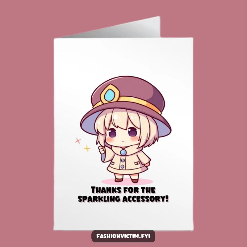 Free Printable Thank You Card: Humorous Hat Character - Easy Downloadable Gift