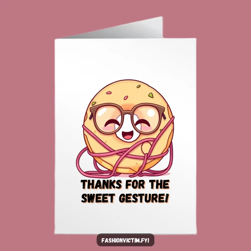 Free Printable Thank You Card - Giggling Doughnut Yarn Chaos Downloadable Gift