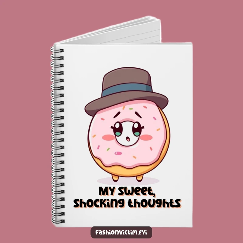 Funny Donut Shocked Notebook: Hilarious Journal for Sweet Ideas Gift