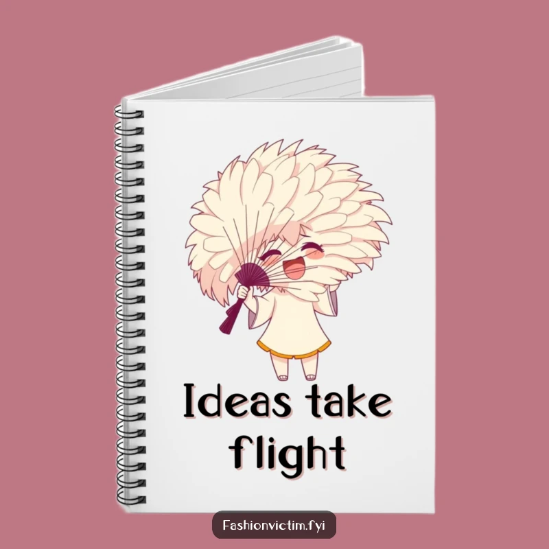 Funny Feathery Fan Notebook, Jot Down Your Expressive Thoughts