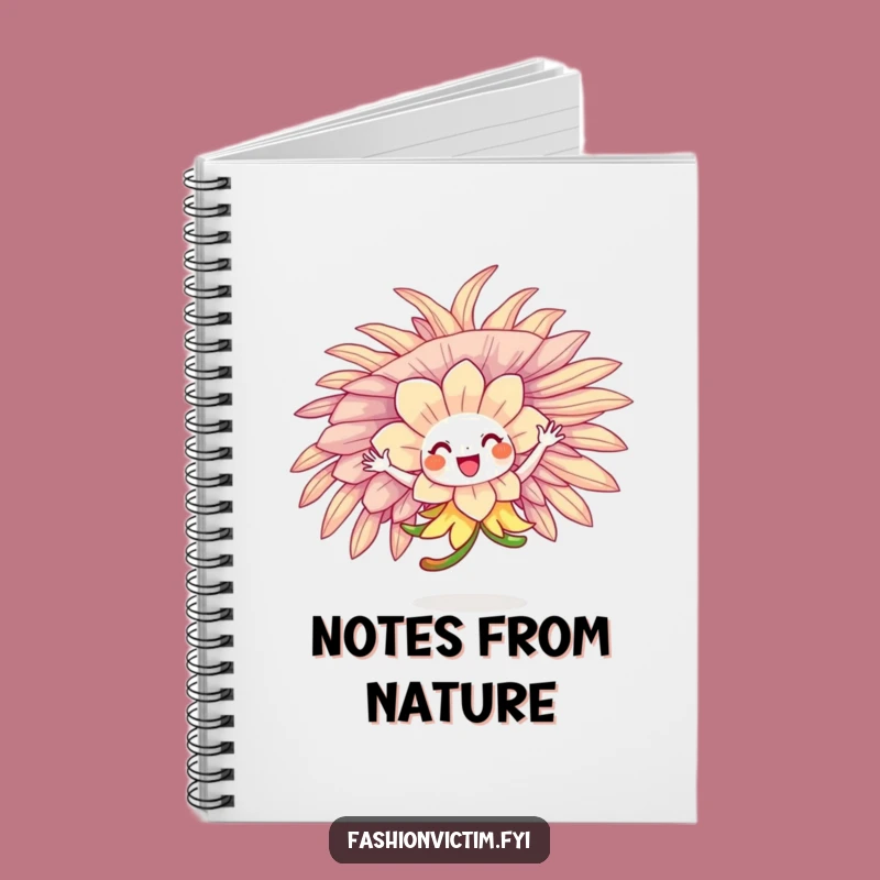 Funny Flower Hat Notebook - Whimsical Journal for Creative Minds Gift