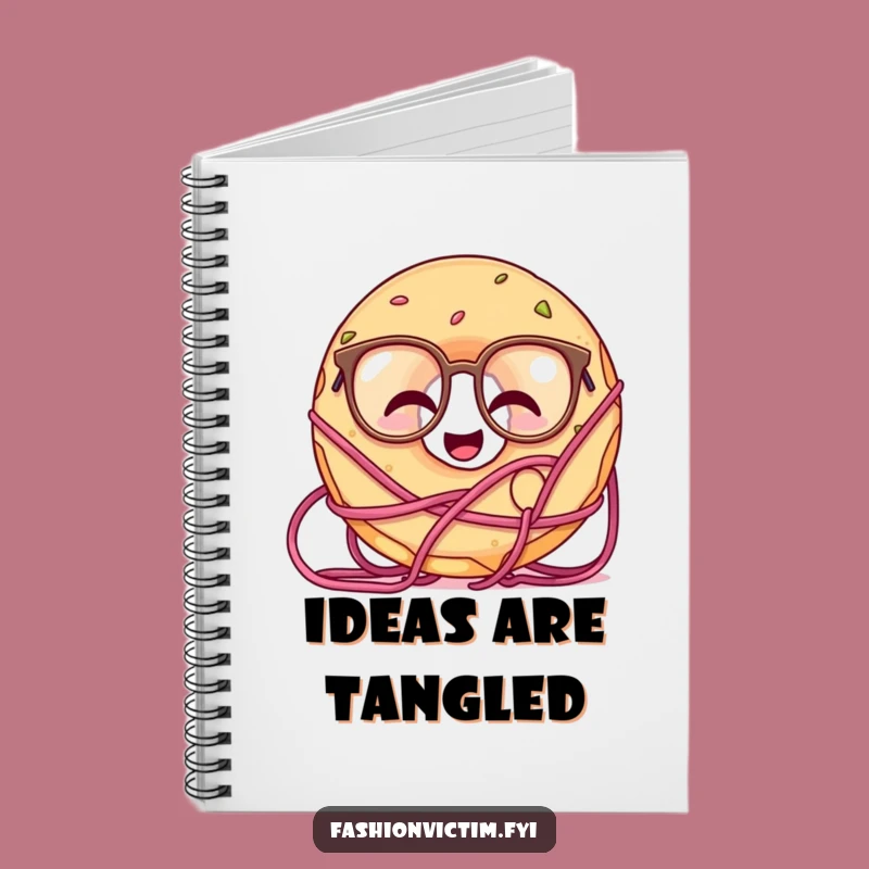 Funny Giggling Doughnut Glasses Yarn Notebook - Jot Ideas with Humor