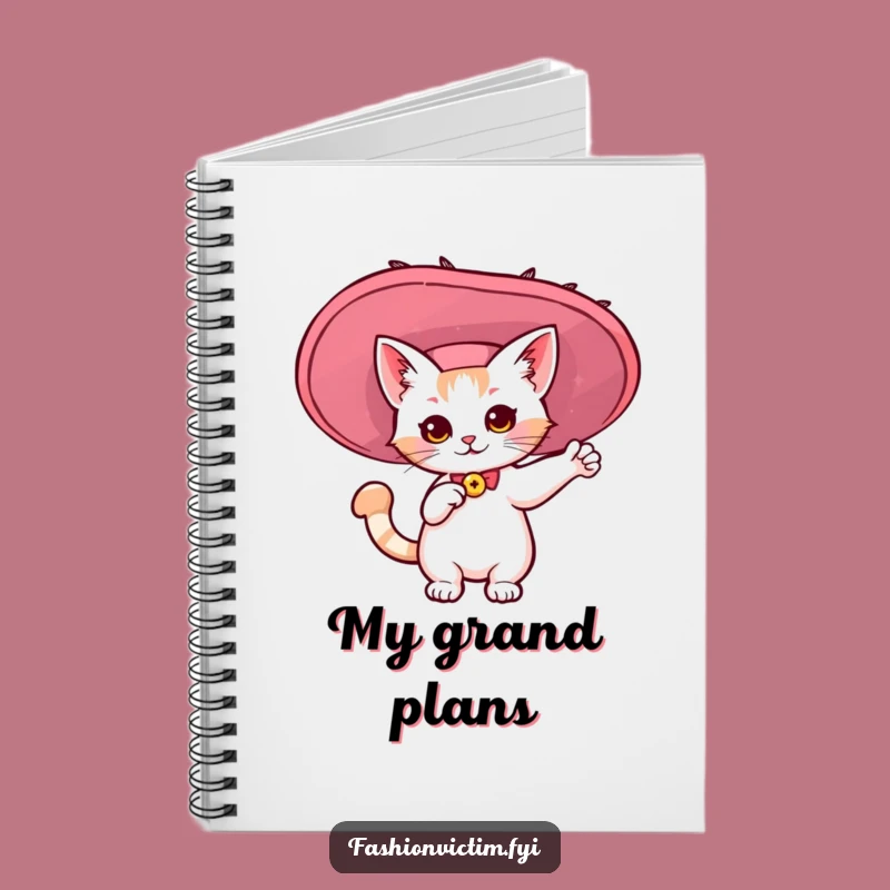 Funny Kawaii Cat Hat Notebook - Hilarious Journal for Your Dramatic Thoughts!