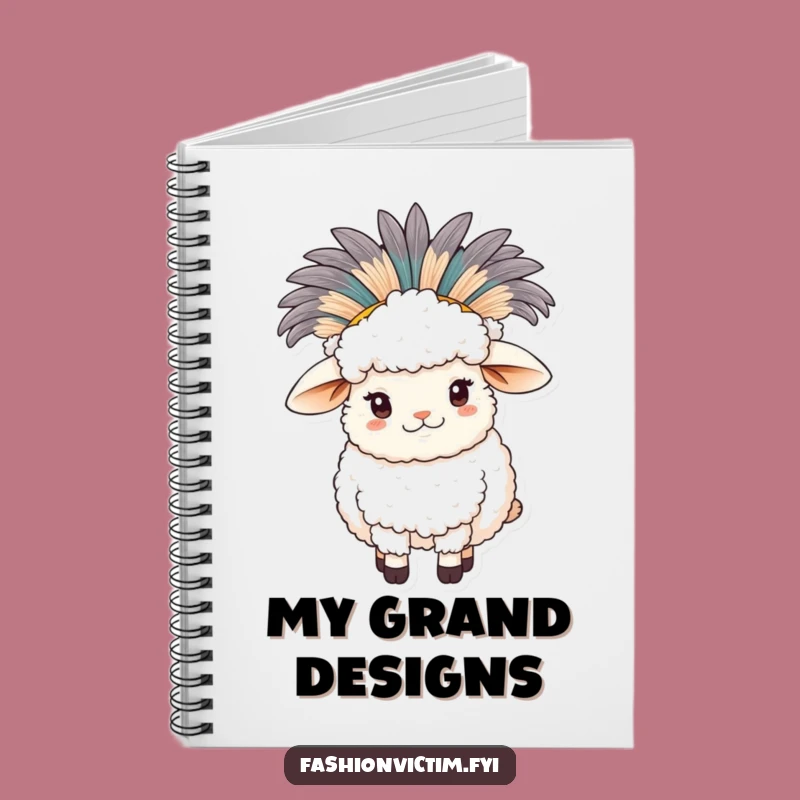 Funny Sheep Feather Hat Notebook: Jot Down Ideas with Farmhouse Flair and Humor