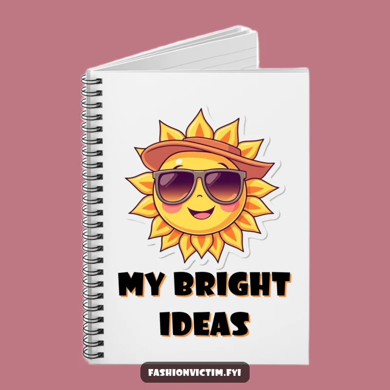Funny Sun Journal: Cool Sunglasses Hat Notebook