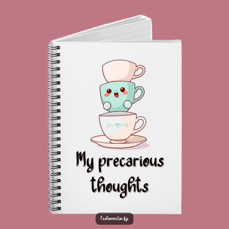 Funny Teacup Balancing Notebook: Jot Down Ideas Amidst Life's Juggles