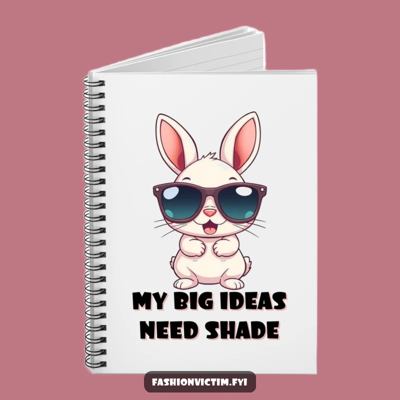 Funny Bunny Gigantic Sunglasses Notebook - Journal Your Cool Ideas