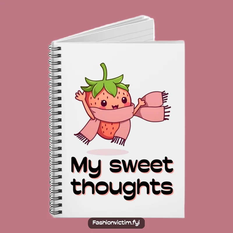 Funny Strawberry Scarf Notebook - Hilarious Journal for Your Sweet Ideas!