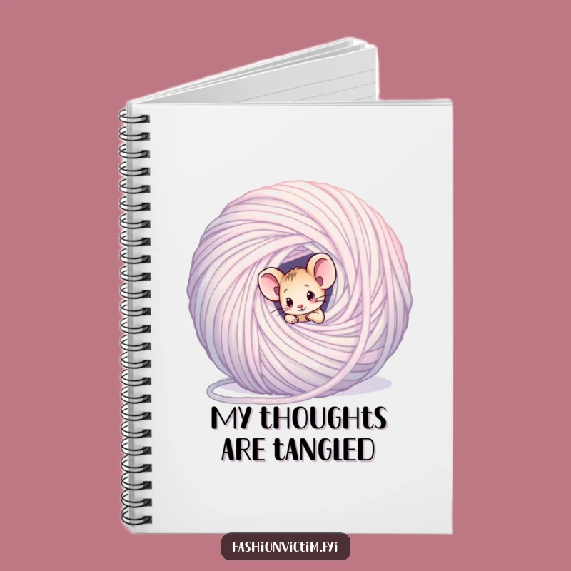 Funny Mouse Yarn Notebook: Jot Down Ideas Amidst Crafty Confusion