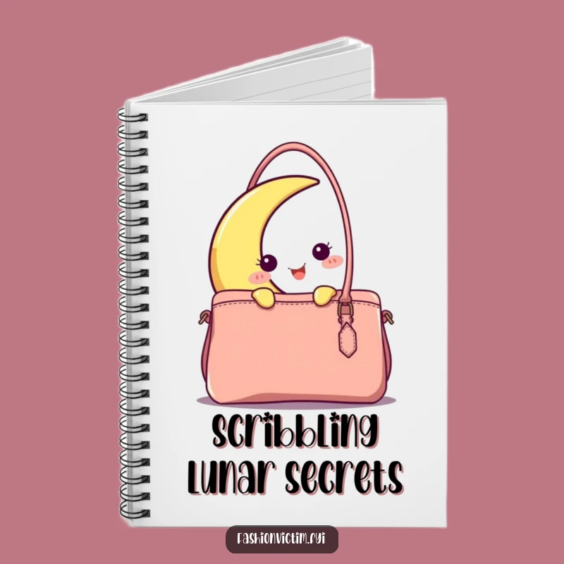 Funny Moon & Handbag Notebook: Jot Down Ideas with Celestial Flair